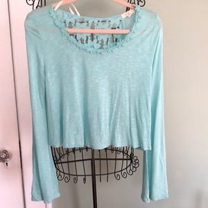 Beautiful Turquoise Lacey Top